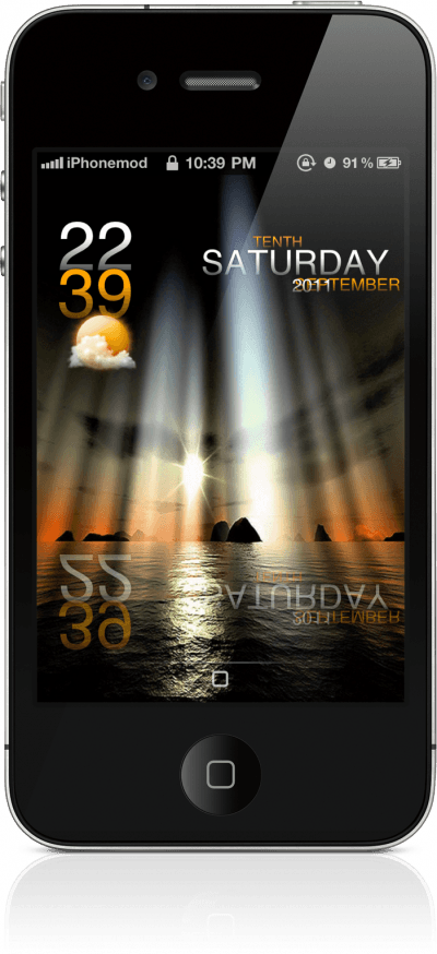 Wallpaper  Iphone on Beach Reflection Iphone 4 Theme  Jailbreak Only    Iphonemod