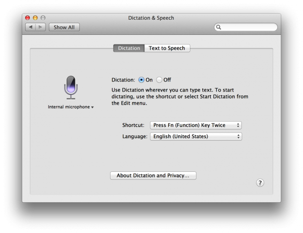 osx dictation