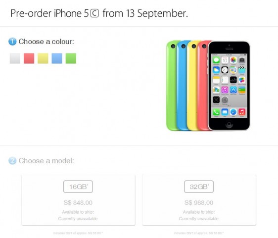 Pre-order iPhone 5C