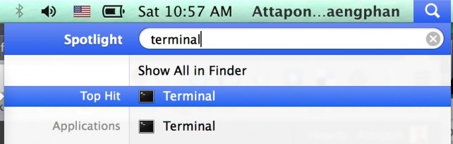 terminal osx