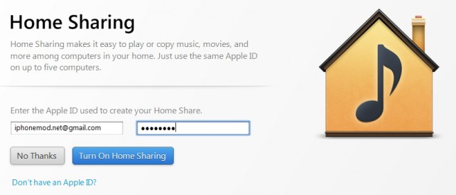 home-sharing-login