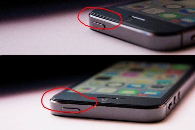 iPhone 5S with loose screen