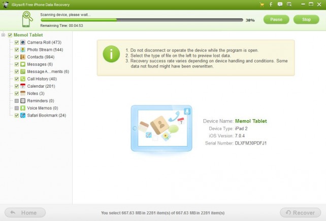 iSkysoft Free iPhone Data Recovery (5)