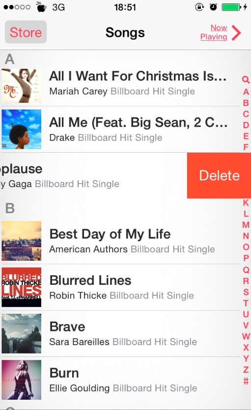 music-delete