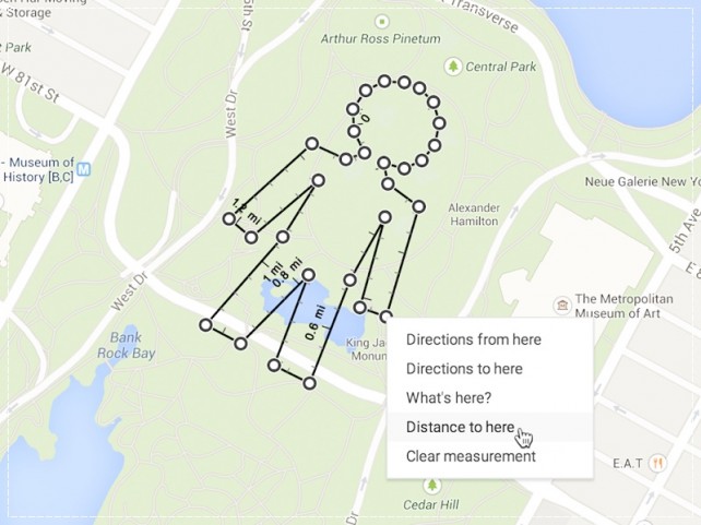 Google Maps - Distance to here