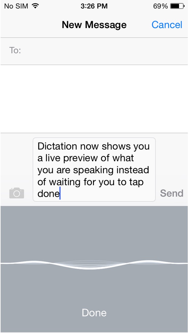 dictation ios8 beta 4