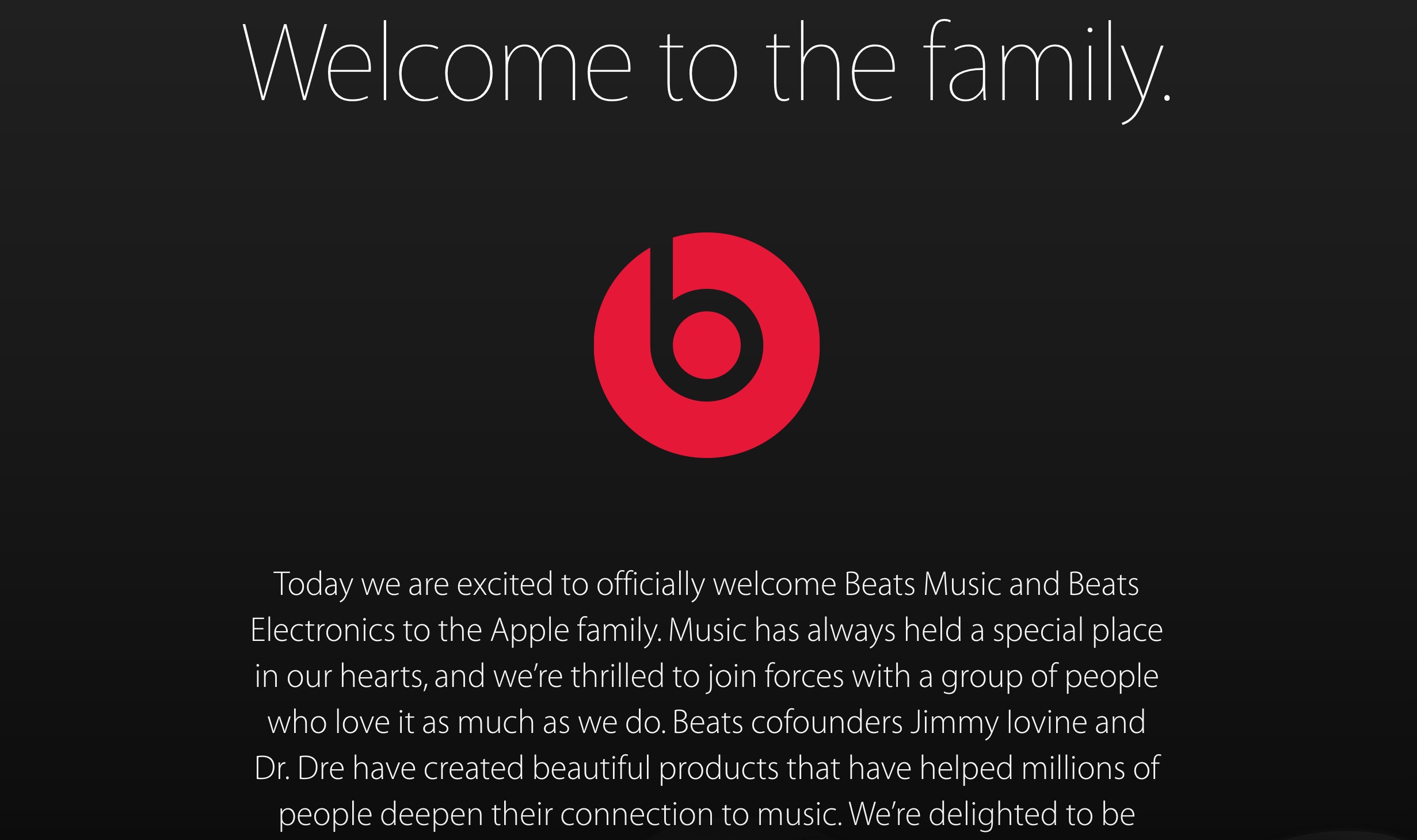 apple beats family