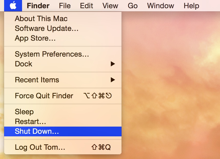 shutdown os x