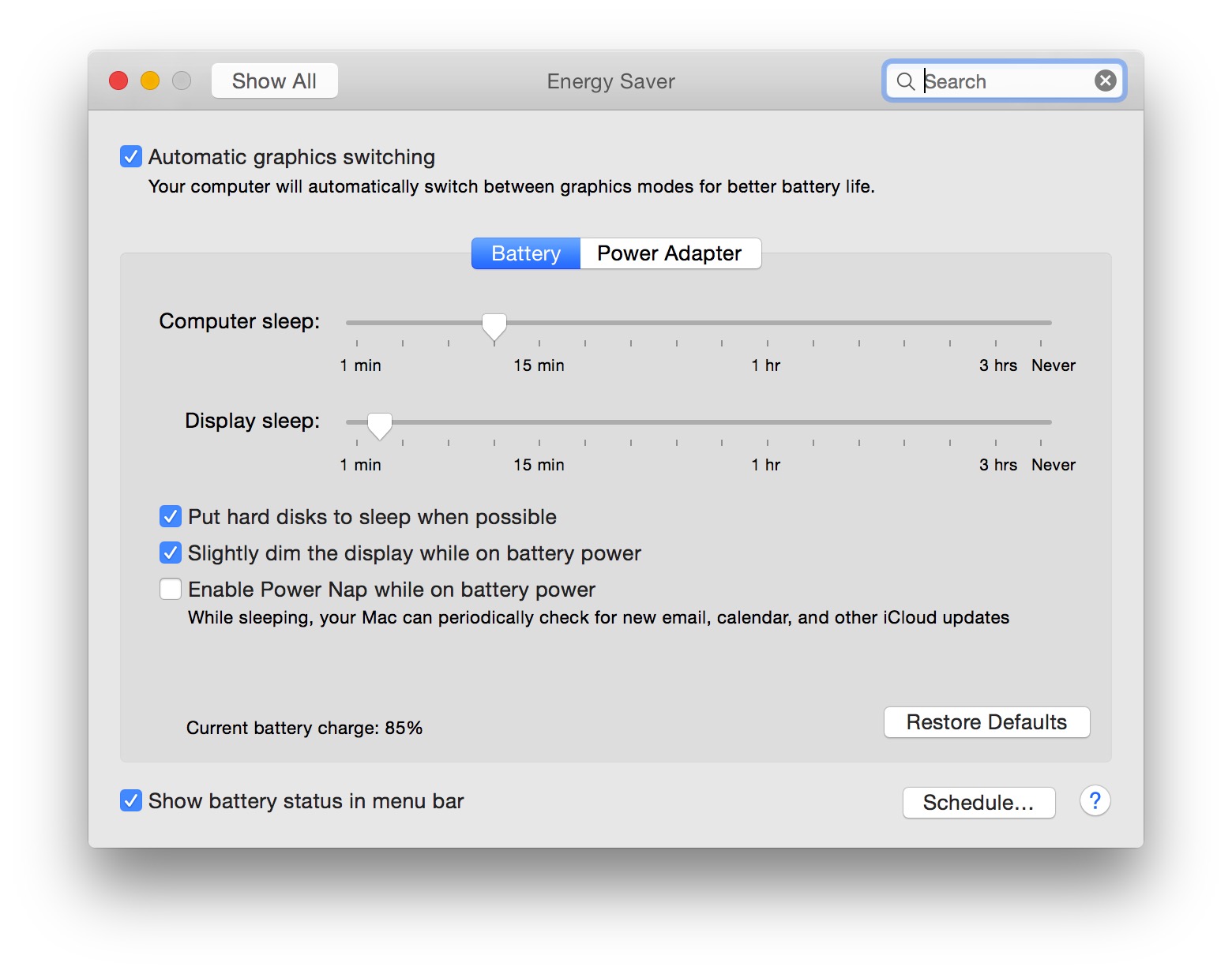 switchable graphic on