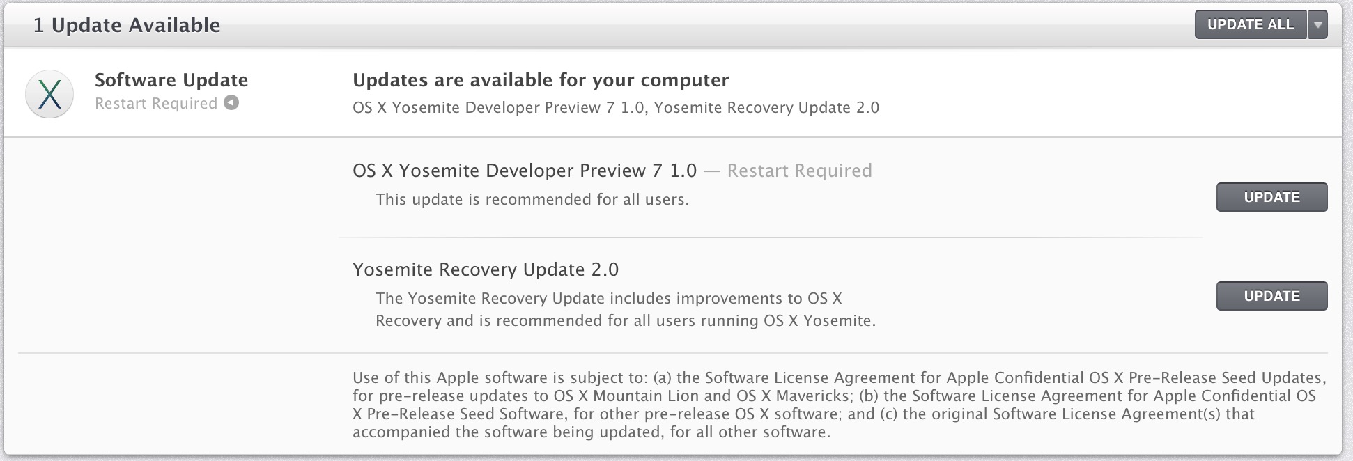 os x 10.10 dev 7
