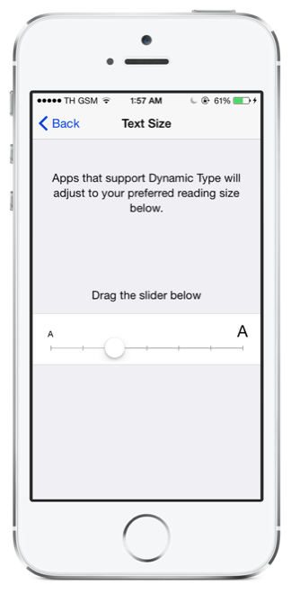 text size ios8