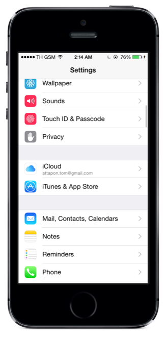 ios8 setting