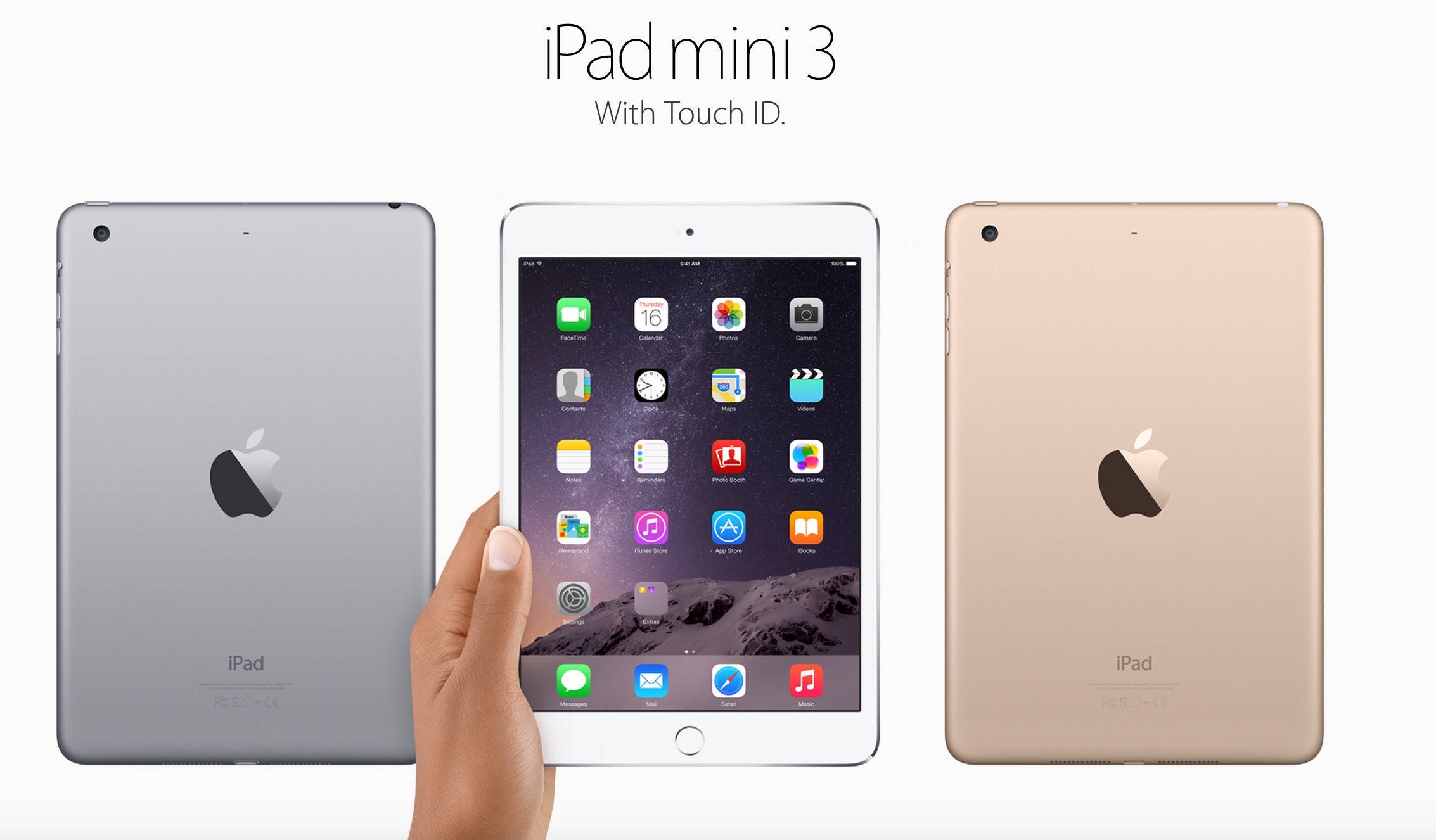เปิดตัว iPad mini 3 แบบเงียบมาพร้อม Touch ID และสีทองให้เลือก