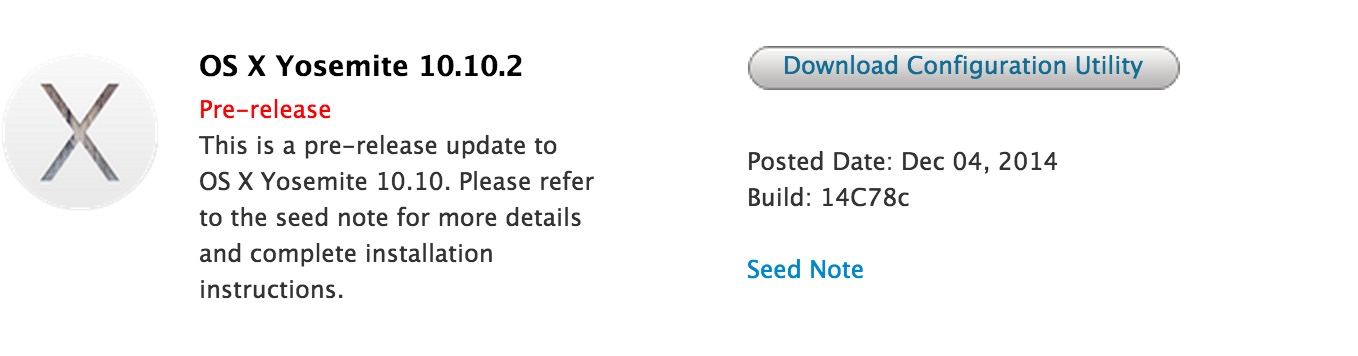 OS 10.10.2 pre-release