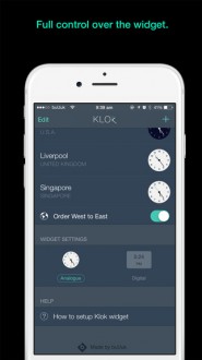 Klok - Time Zone Converter Widget - 3