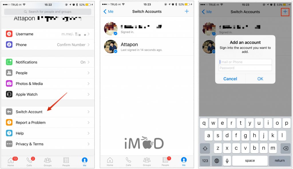 facebook-messenger-switch-account