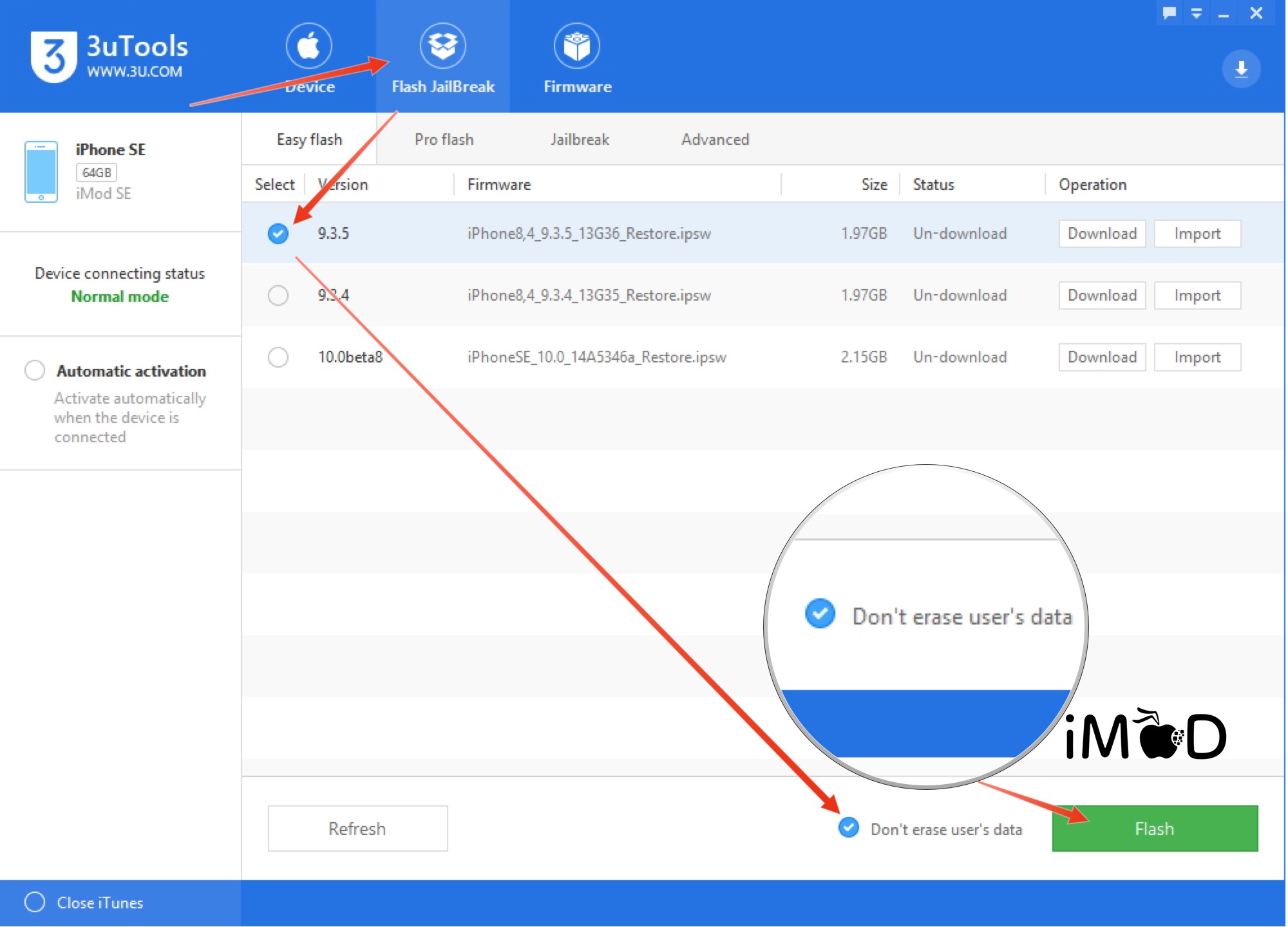 update ios using 3utools
