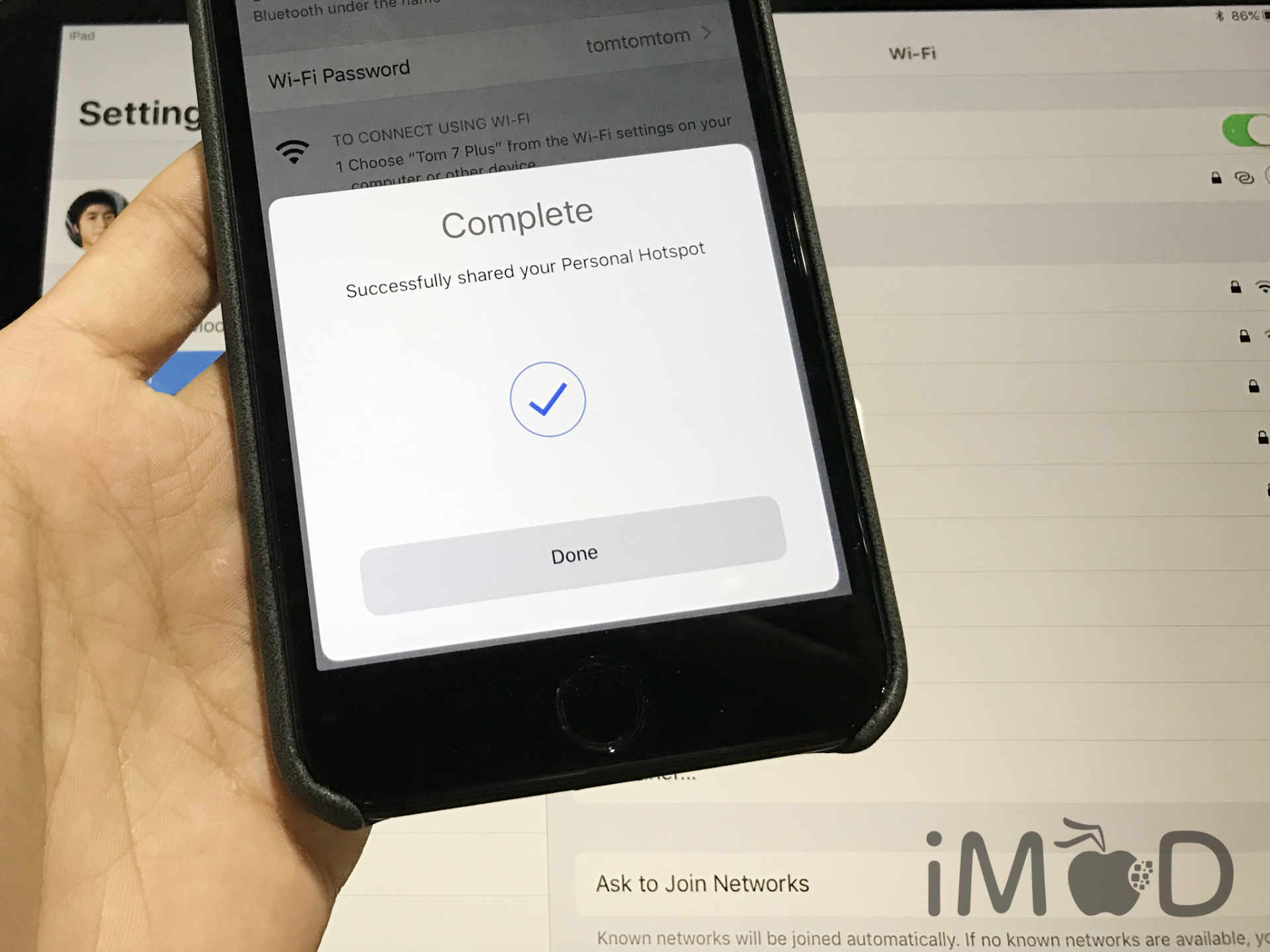 ios 11 hotspot share