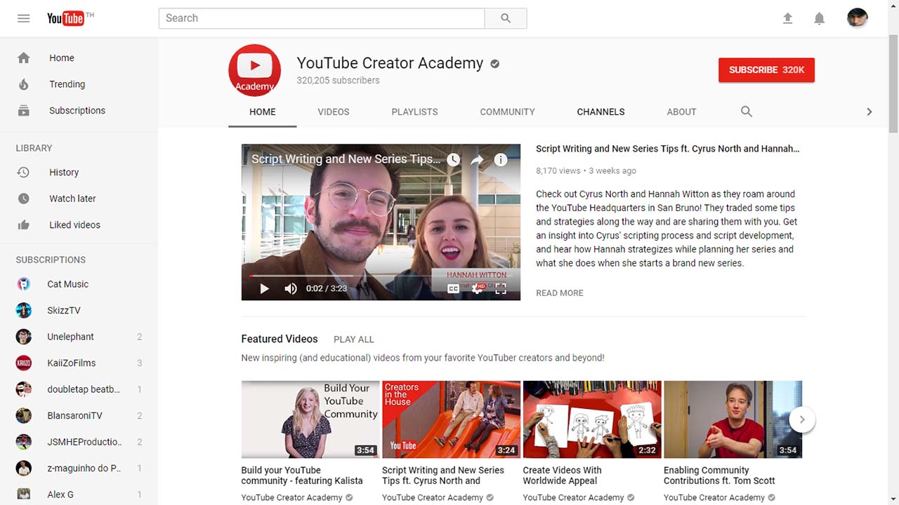 App Youtubecreatoracademy Content