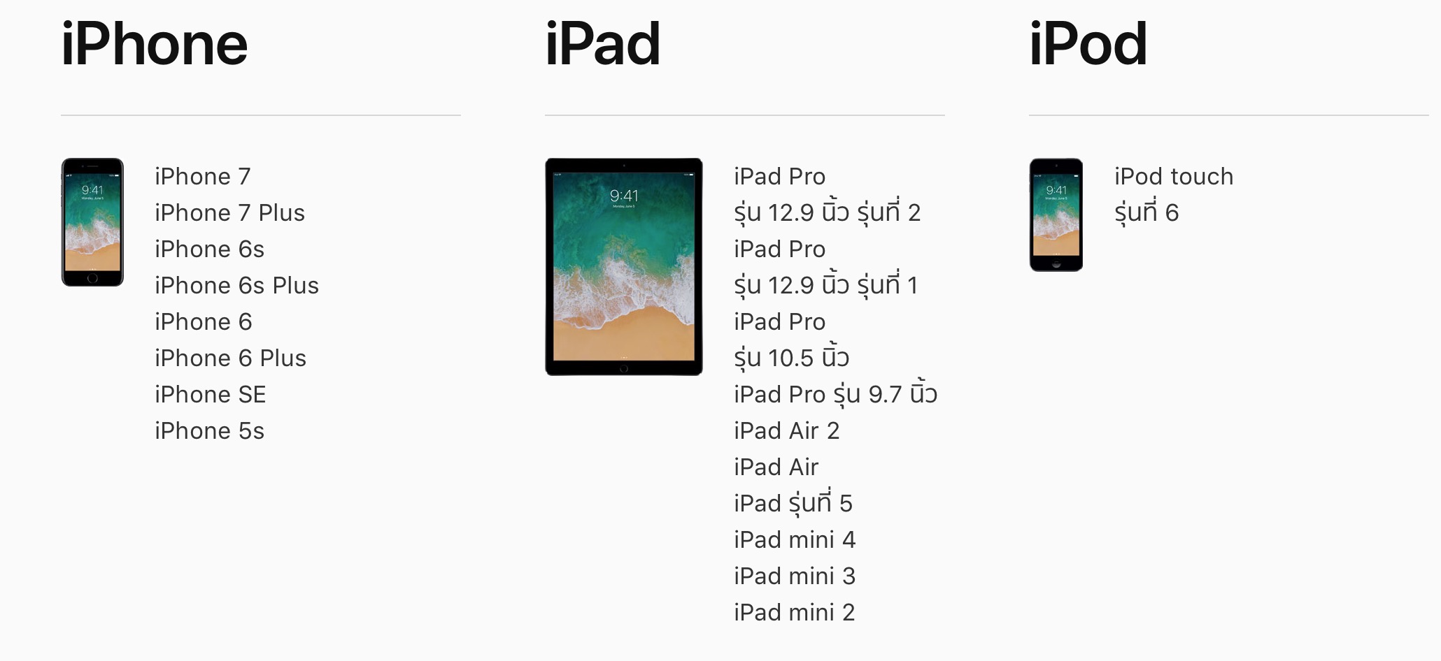 ios 11 devices
