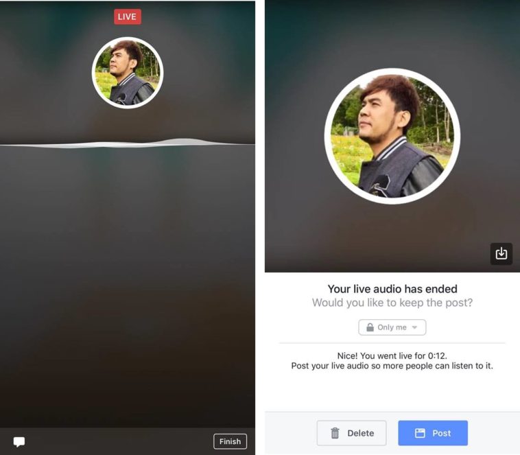 Facebook อัปเดตใหม่ใช้ฟีเจอร์ Live Audio (ถ่ายทอดสดด้วยเสียง) ได้แล้ว
