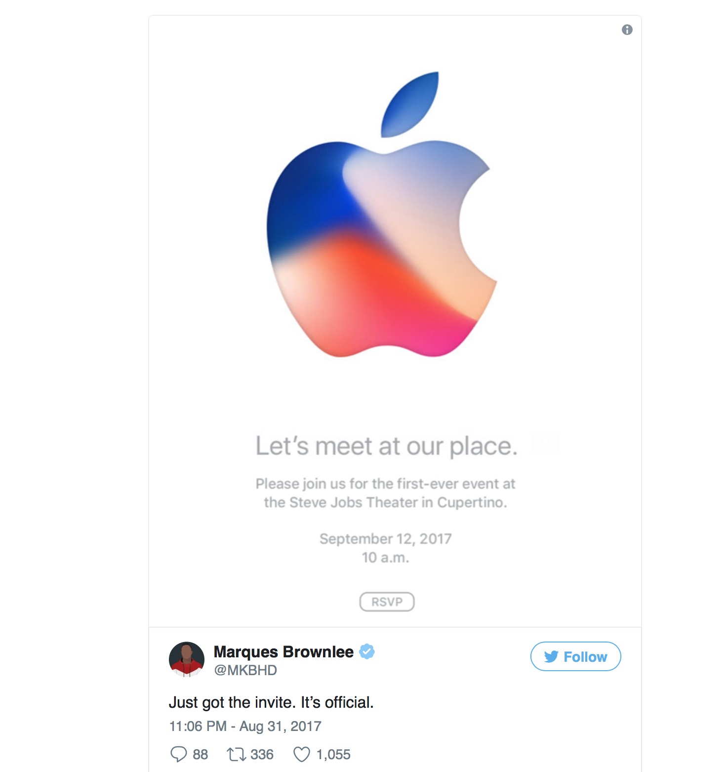 Iphone 8 Event Cconfirmed