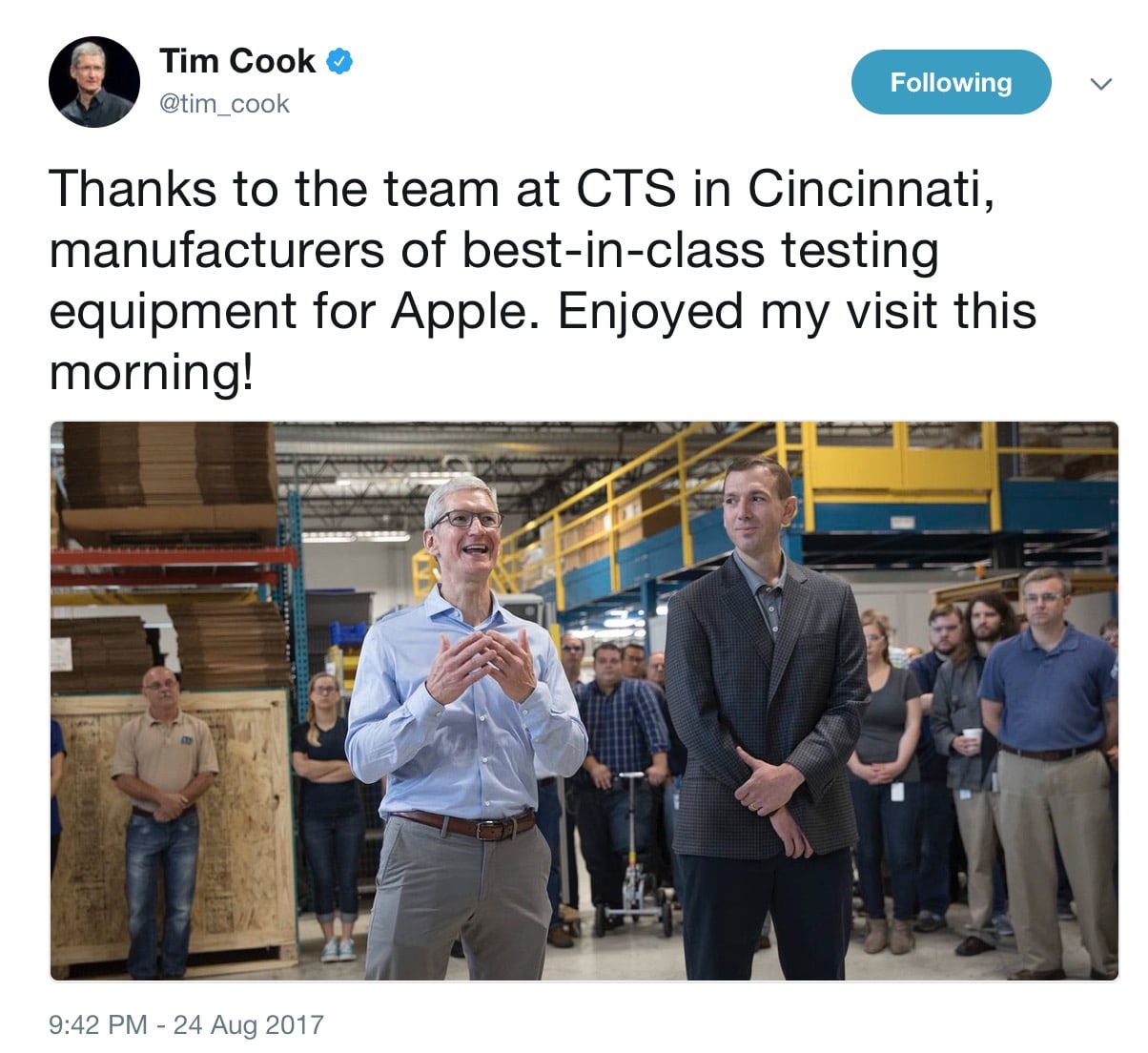 Tim Cook Cts