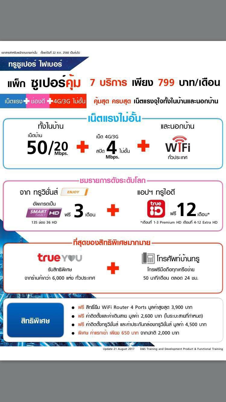 True Online 799 With 4g Unlimted 4mbps 2