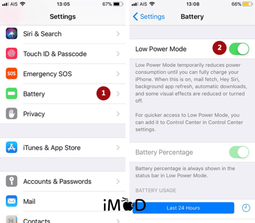 9.open Low Power Save Battery Ios 11