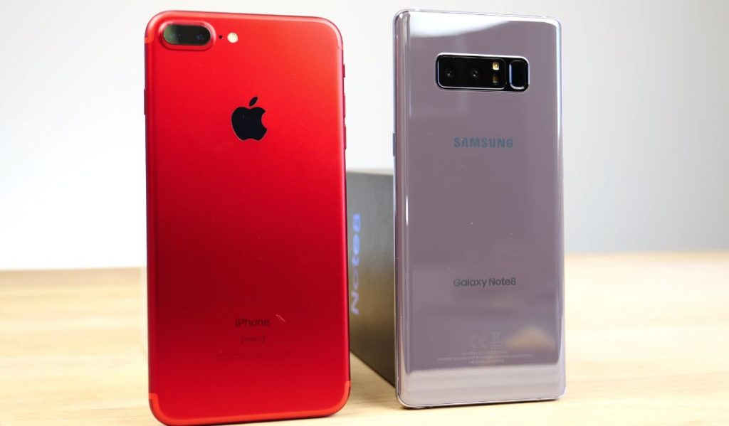Note 8 Vs Iphone 7 Plus Speed Comaparison 2