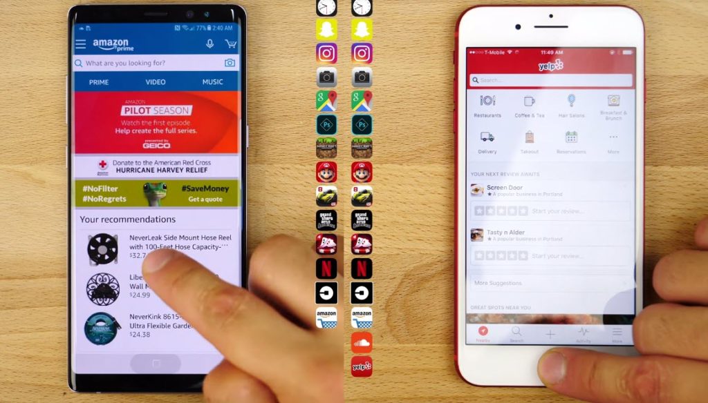 Note 8 Vs Iphone 7 Plus Speed Comaparison 3