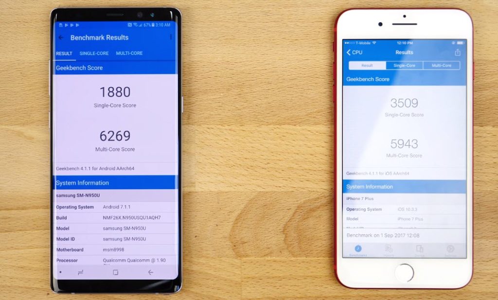 Note 8 Vs Iphone 7 Plus Speed Comaparison 9