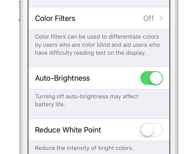Accessibility Color Auto Brightness