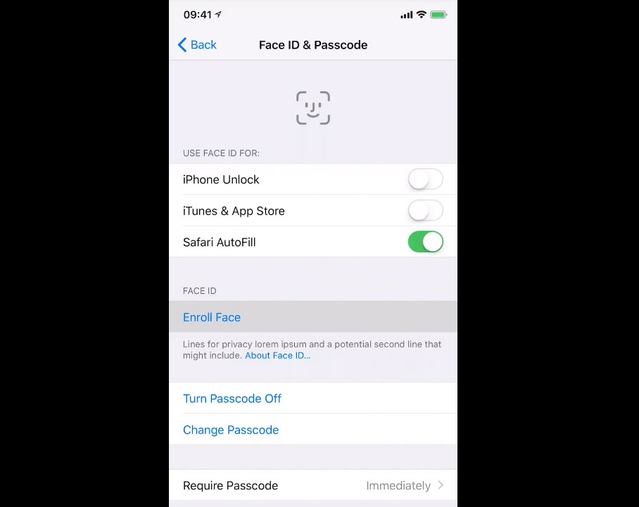 Face Id Setup Ios 11 Gm Leaks 1