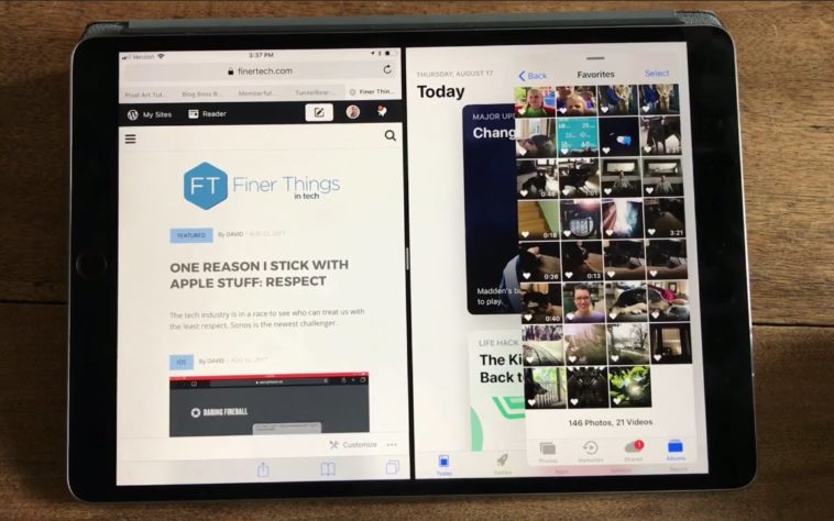 Multitasking Using Snapview ตัวอย่างการใช้ Multitasking ใน iOS 11 ด้วยมือเดียวเพื่อเปิดใช้ 3 แอปที่ ...