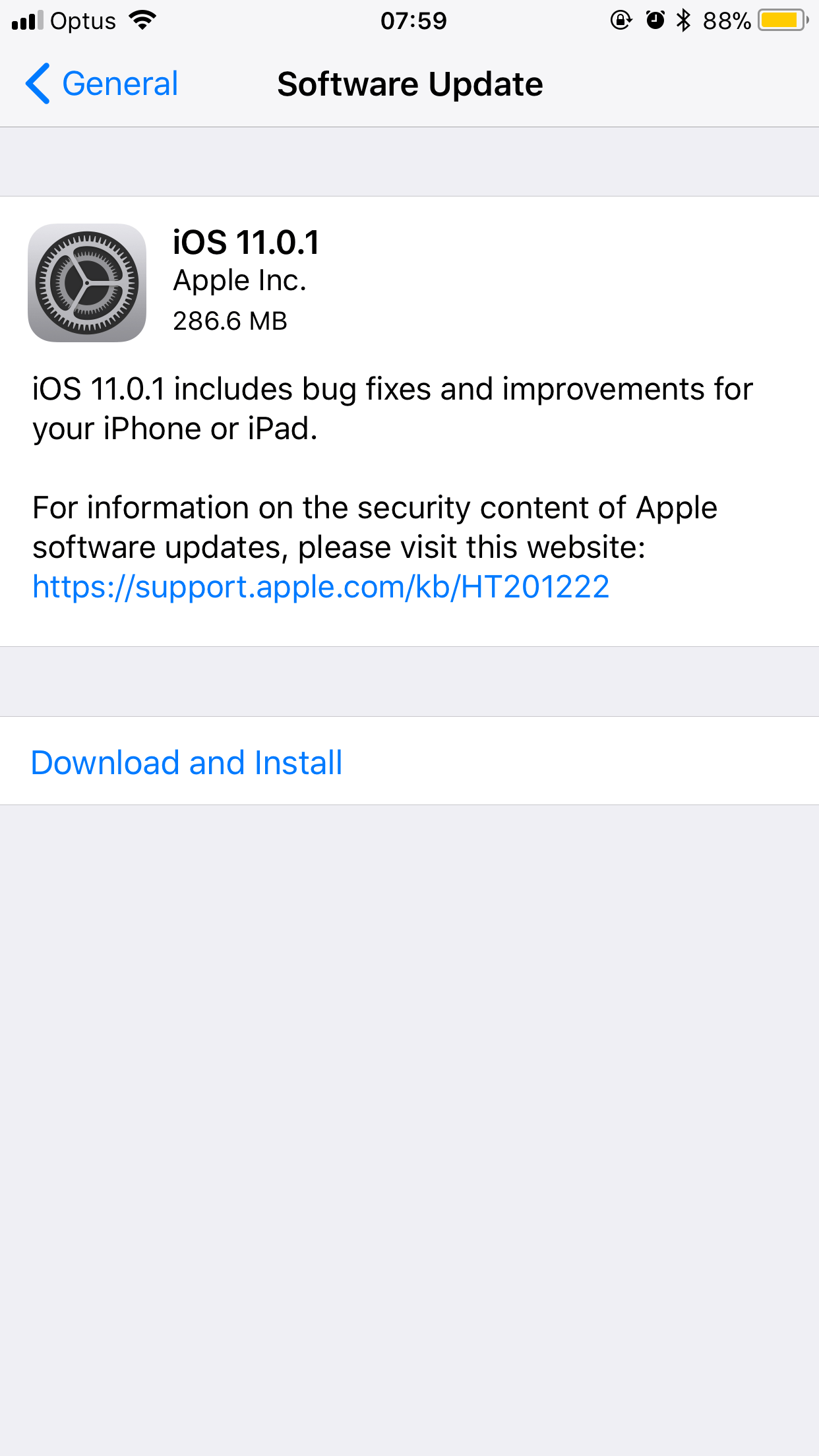 Ios 11.0.1 Released