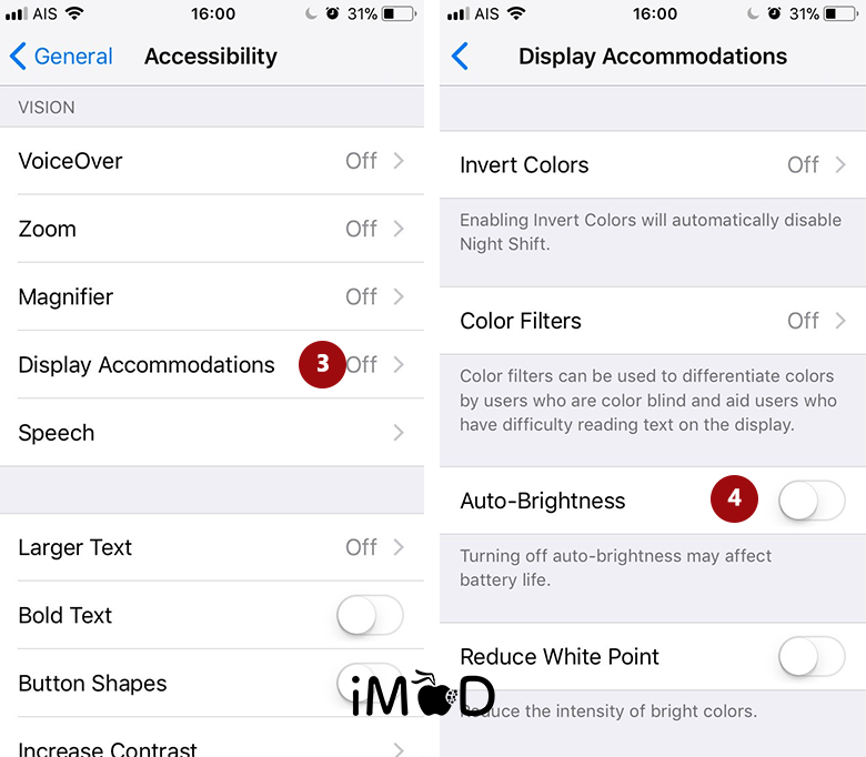 Set Auto Brightness 2 After Update Ios 11