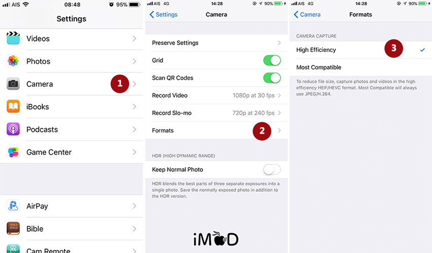 Set Camera Format Save Storage Ios 11