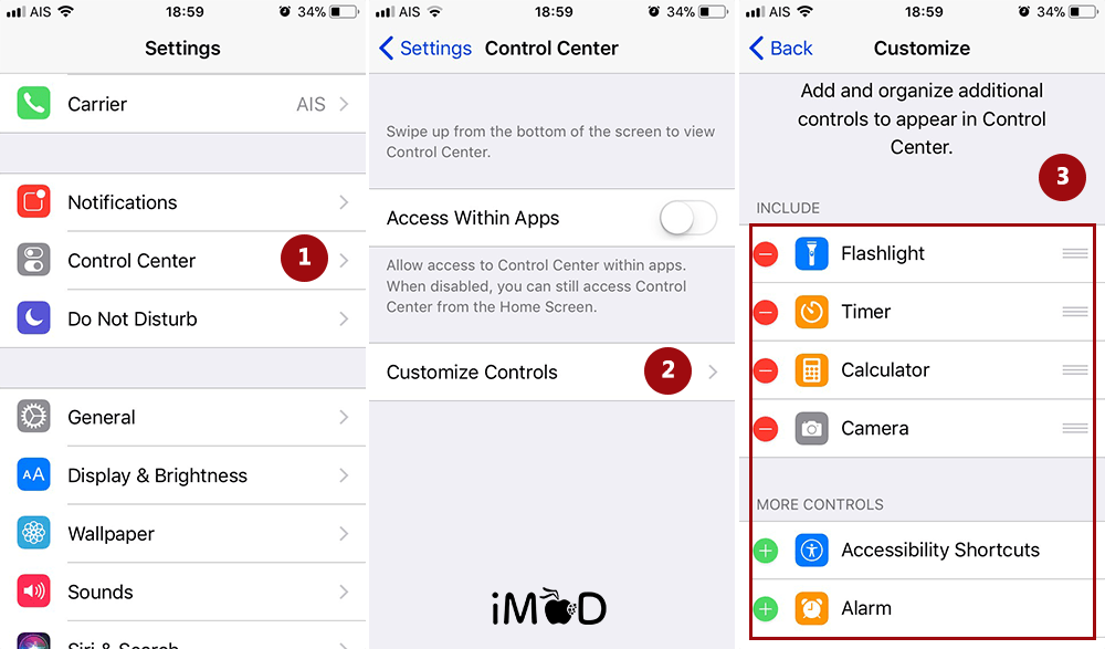 Set Control Center Menu After Update Ios 11