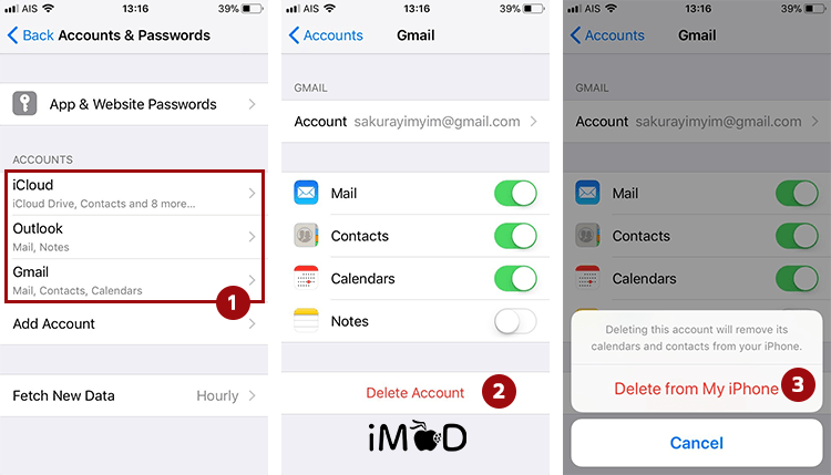 How To Setting Add And Remove Mail In Ios 11 4