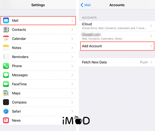 How To Setting Add And Remove Mail In Ios 11 5