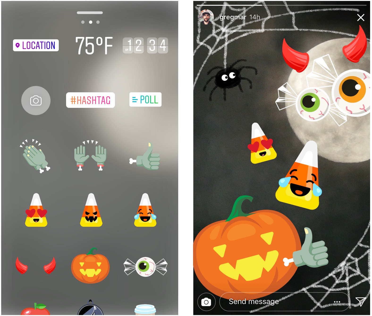 Instagram Halloween Stickers