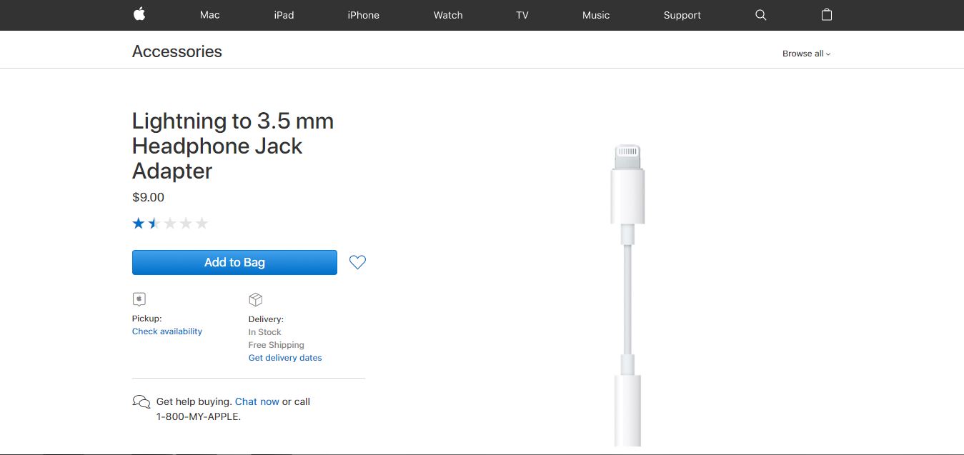 Lightning To 3.5 Mm Headphone Jack Adapter