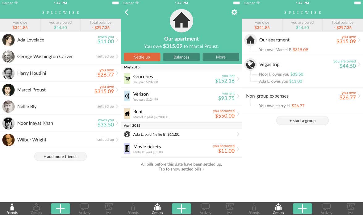 App Splitwise Content2