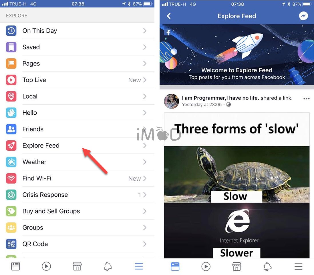 Facebook Explore Feed 2