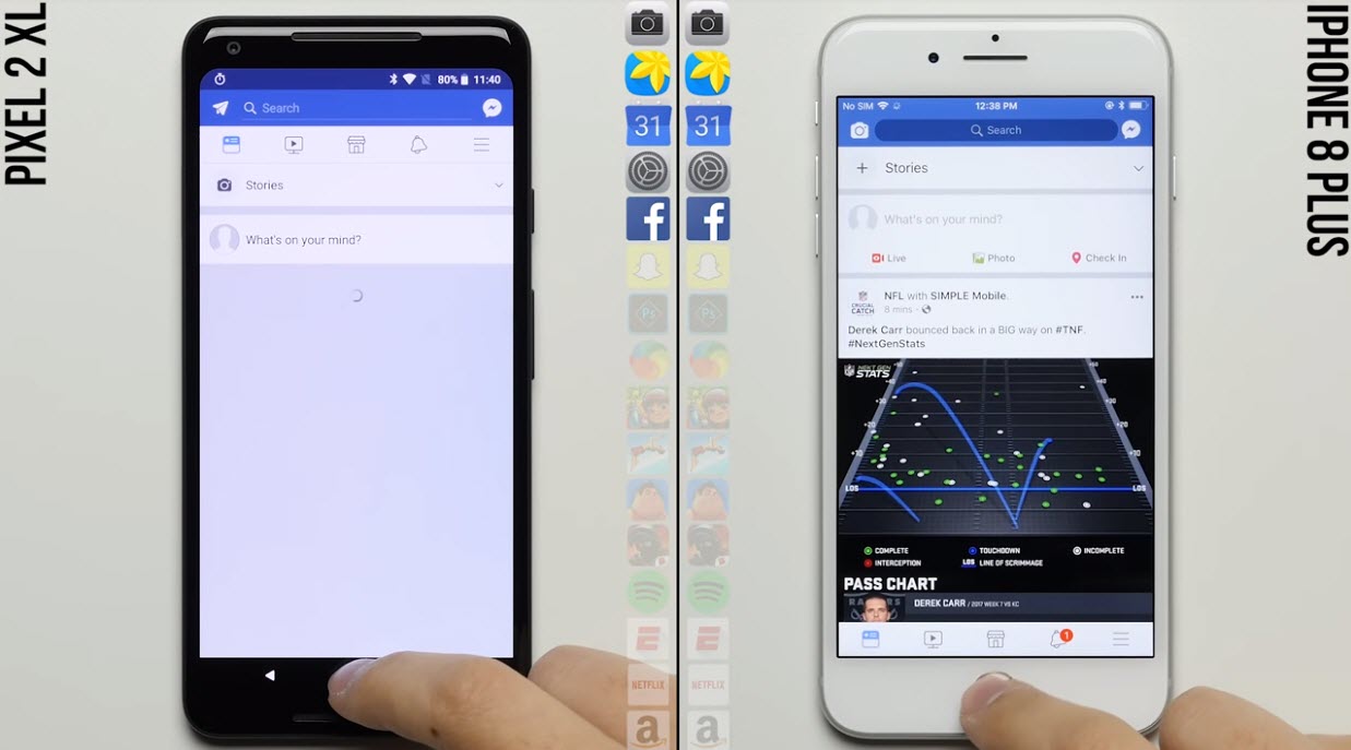 Google Pixel 2 Xl Vs Iphone 8 Plus Speed Test 2