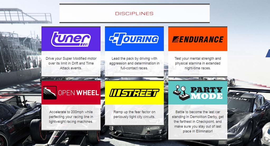 Game Gridautosport Disciplines