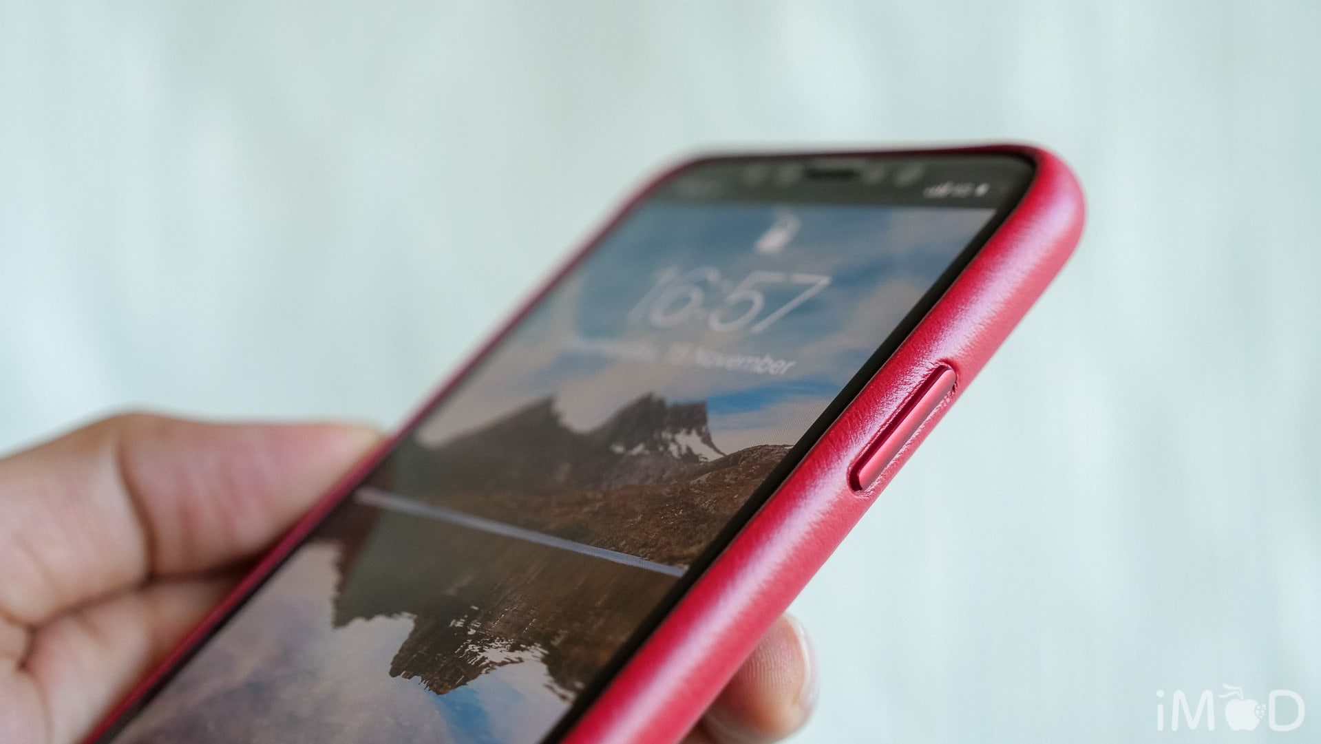 Iphone X Leather Case Product Red 6586