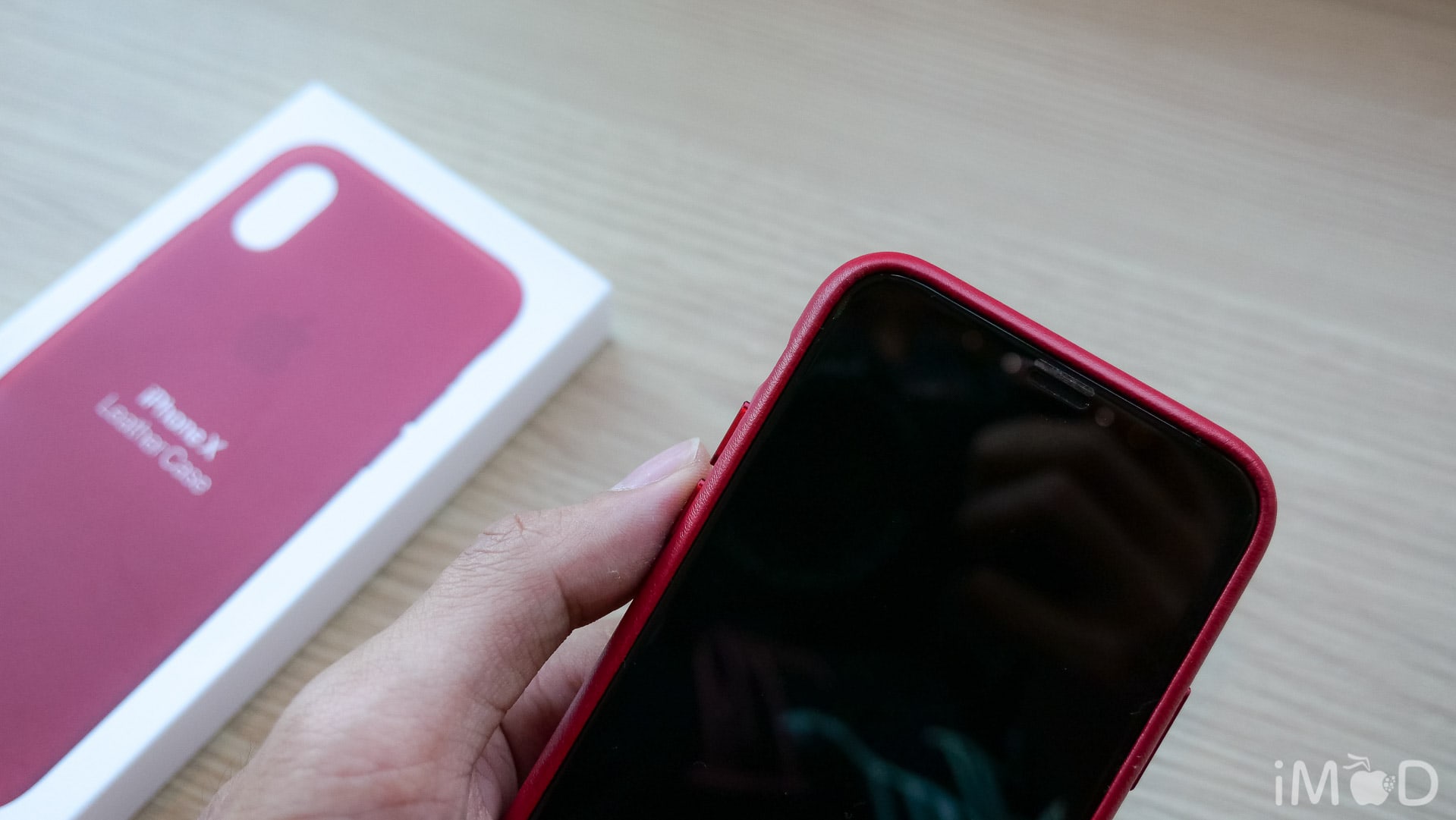 Iphone X Leather Case Product Red 6593