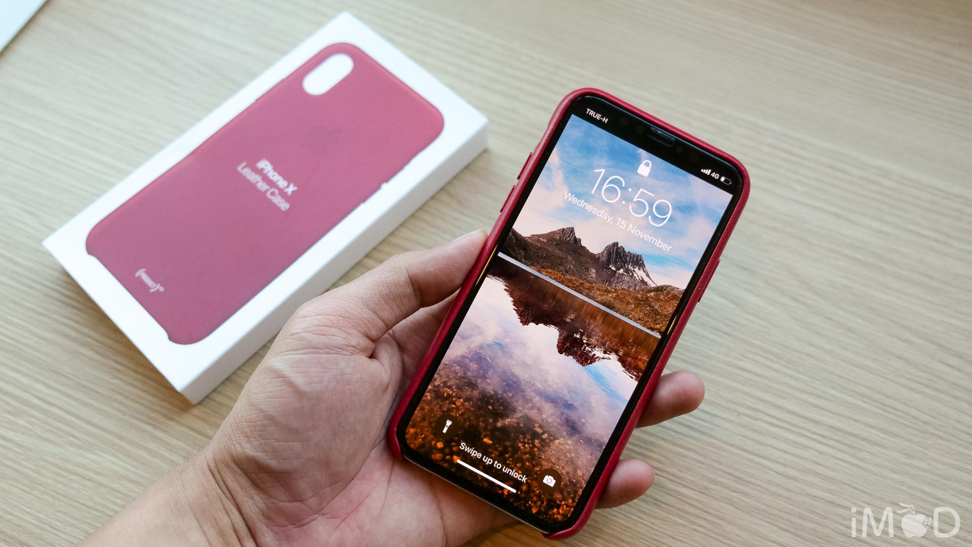 Iphone X Leather Case Product Red 6597